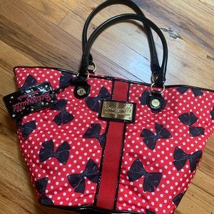 Betseyville Satchel Black red and white bows